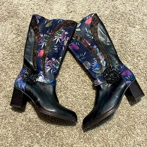 L’Artiste Savannah Multi-Colored Artist Boots, Size 39